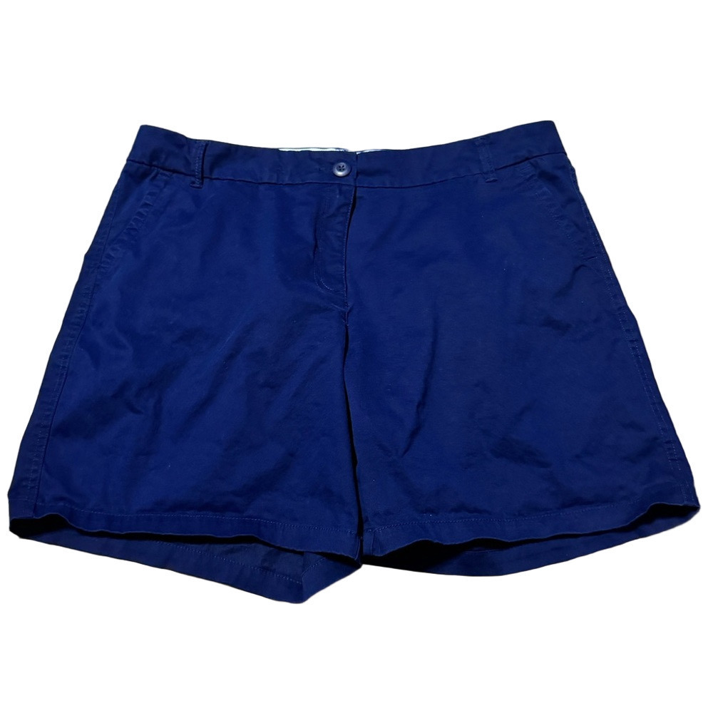 Crown & Ivy Caroline Cotton Spandex Navy Blue Shorts Plus Women's Size 16